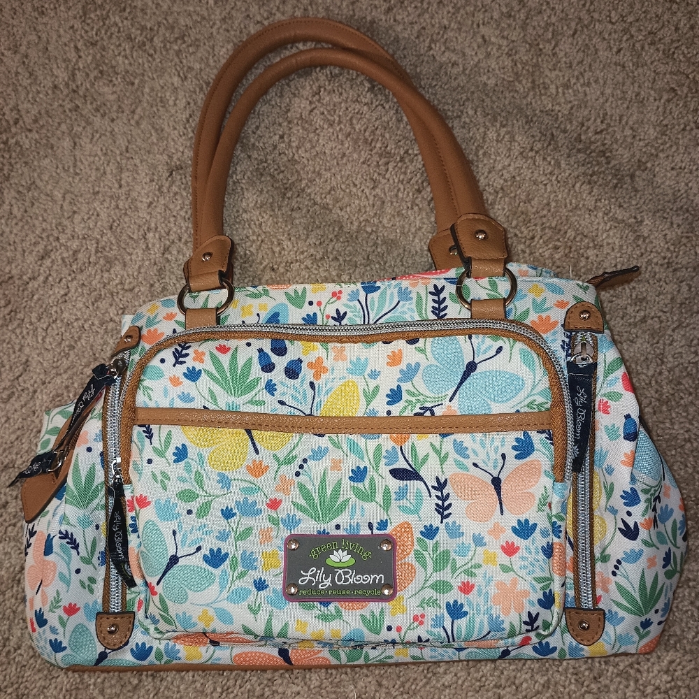 Lily Bloom Floral Butterfly Satchel